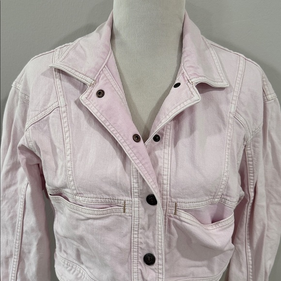 We The Free Light Pink sorbet Star Crossed Jean Jacket - Picture 3 of 6
